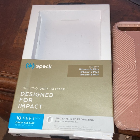 Speck designed for impact iPhone case, pink glitter NWT - Picture 2 of 4